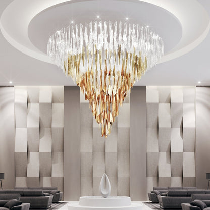 Galaxy Breeze Meteor Shower Crystal Spiral Chandelier