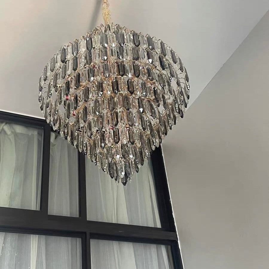 Extra Large Foyer Decorative Crystal Lighting Fixture Living Room Crystal Chandelier