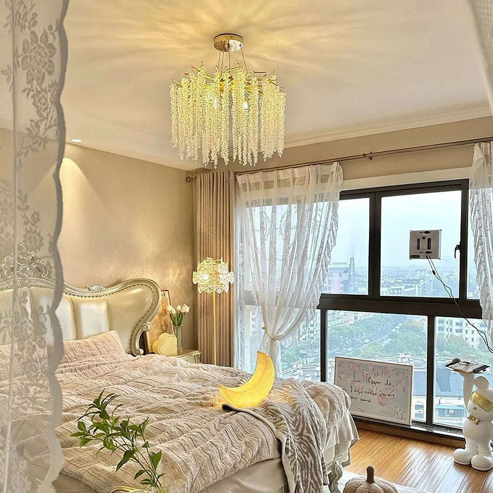 Branch Style Ceiling Light Crystal icicle Chandelier For Dining Table for Modern Home