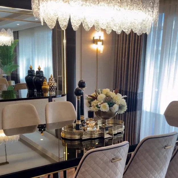 Modern Round/Rectangle Handmade Glass Chandelier
