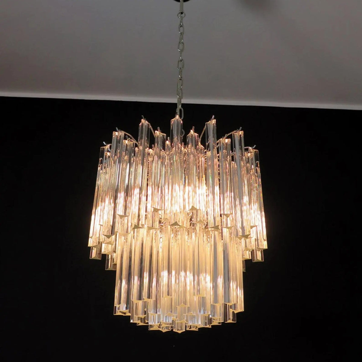 Murano Chandelier – Arianna -107 prisms – Transparent