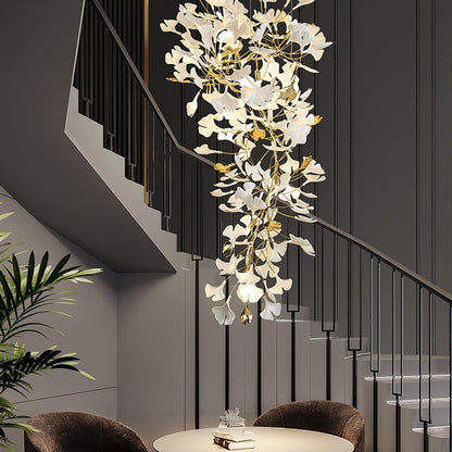 Gingko Ceramic Branch Chandelier Z