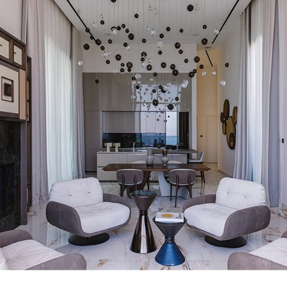 Cosmic Sphere Cascade Glass Chandelier