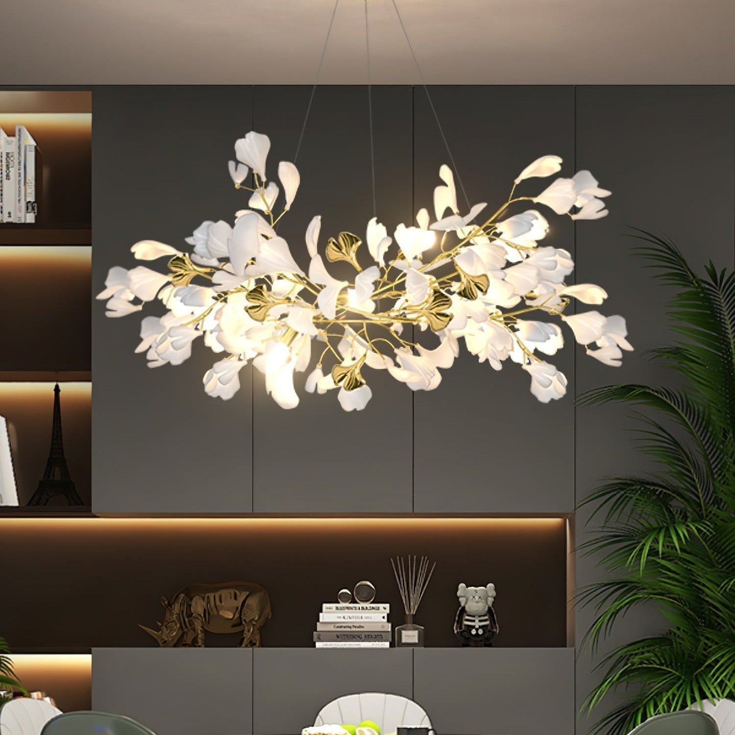 Gingko Ceramic Branch Chandelier Z