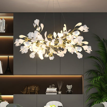 Gingko Ceramic Branch Chandelier Z