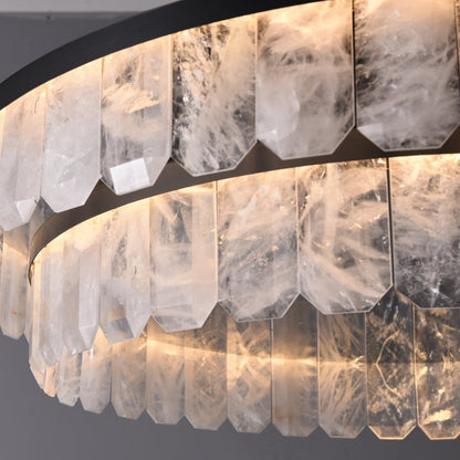 Rolantis Double Rock Crystal Chandelier