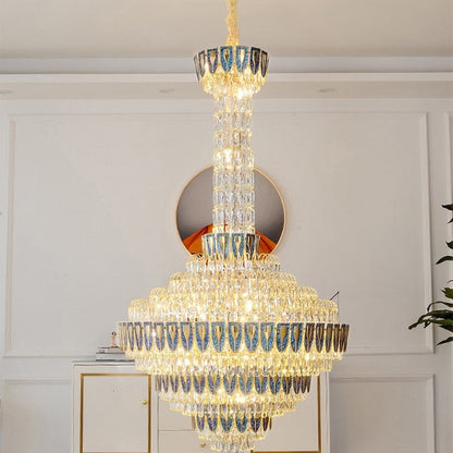 Extra Large Multi-tiered Empire Crystal Chandelier for Big Hallway/Foyer/Staircase
