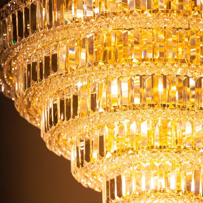 Chrome/ Silver/ Gold Extra Large Chandelier For Foyer Living Room Staircase Crystal Ceiling Lighting Fixture