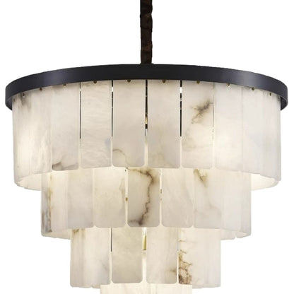 Black Copper Alabaster Chandelier