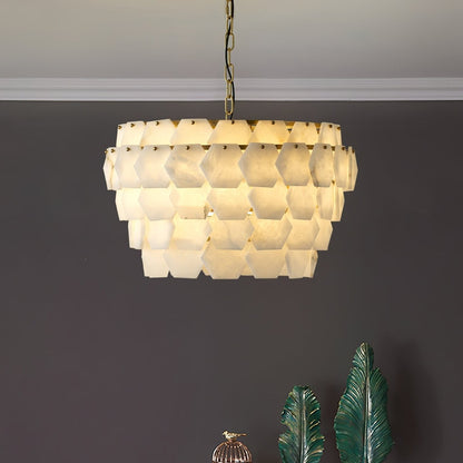 Hexa Cloud Alabaster Pendant Light