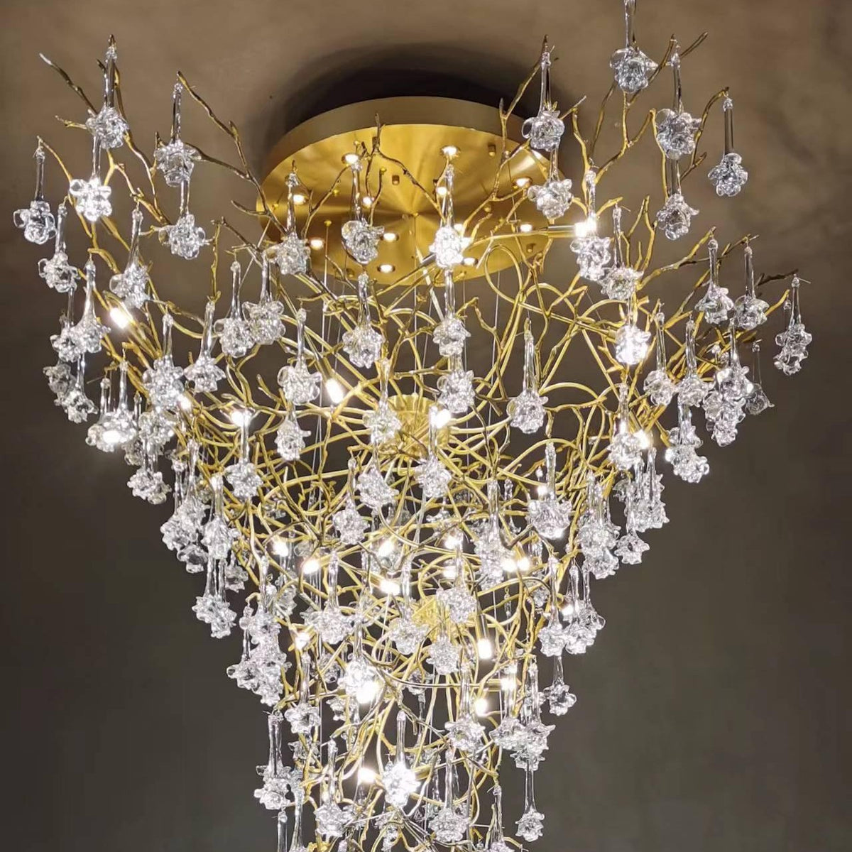 Tree Branch Staircase Chandelier