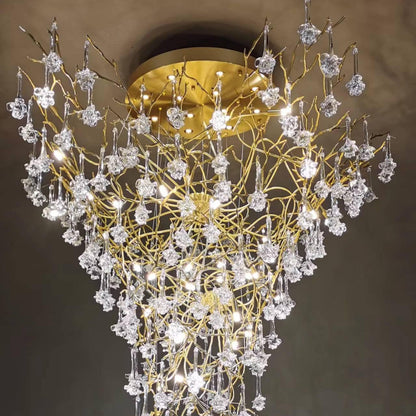 Tree Branch Staircase Chandelier