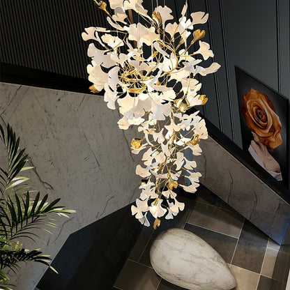 Gingko Ceramic Branch Chandelier Z