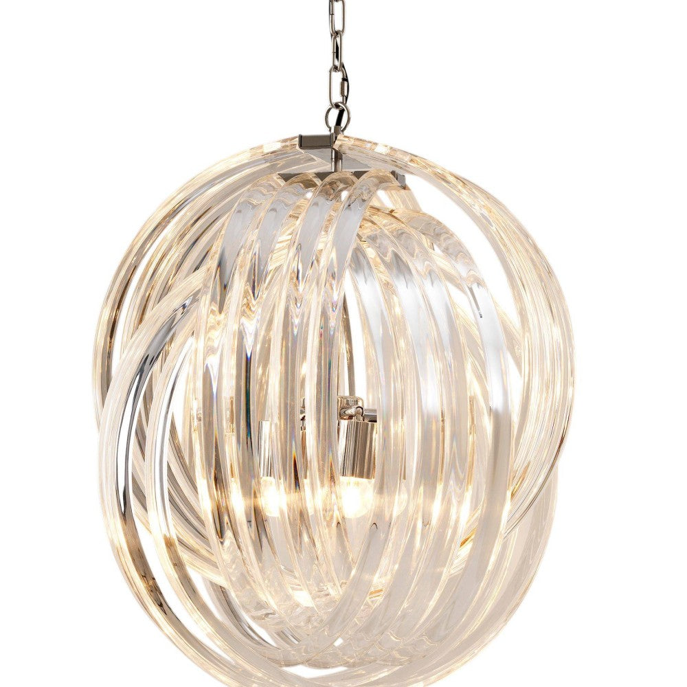 Frostina Lucite Loop Chandelier