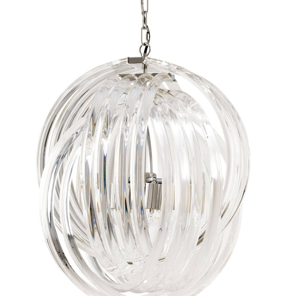 Frostina Lucite Loop Chandelier