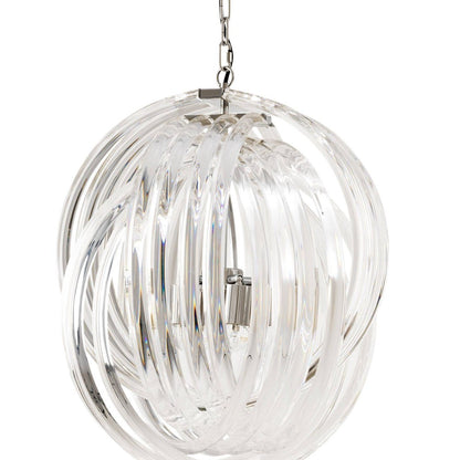 Frostina Lucite Loop Chandelier