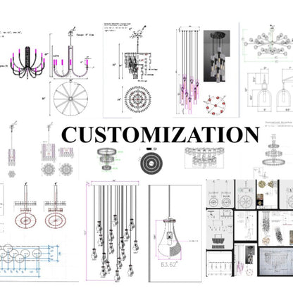 （Customize 3-Tier）August Modern marble Round chandelier