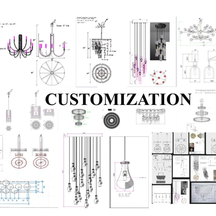 （Customize 3-Tier）August Modern marble Round chandelier