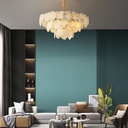 Noah Alabaster Snowflake multi-layer Chandelier