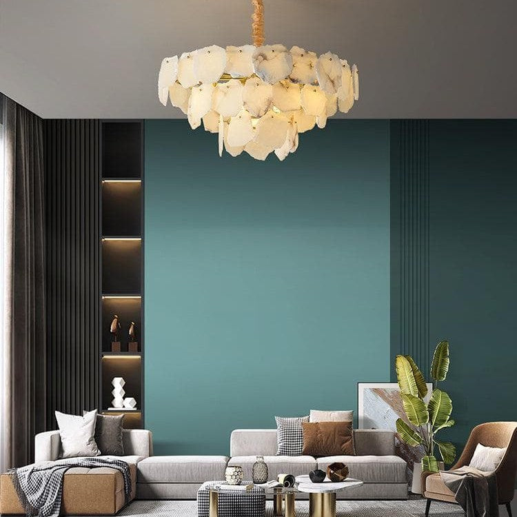 Noah Alabaster Snowflake multi-layer Chandelier