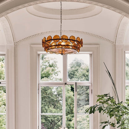 Solaris Disc Murano Chandelier