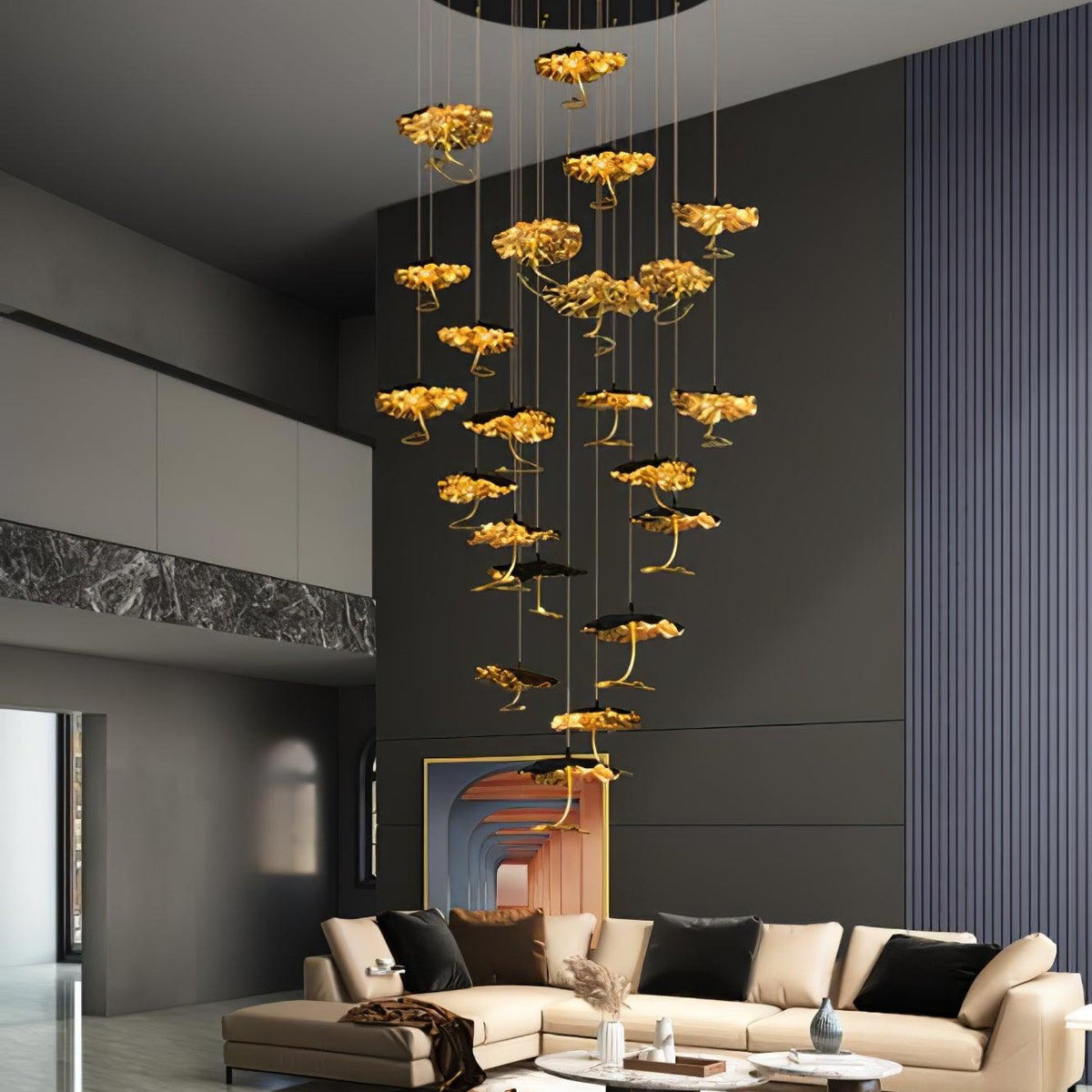 Brass Aviary Constellation Chandelier
