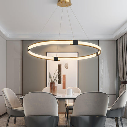 Gold Round Ring Chandelier