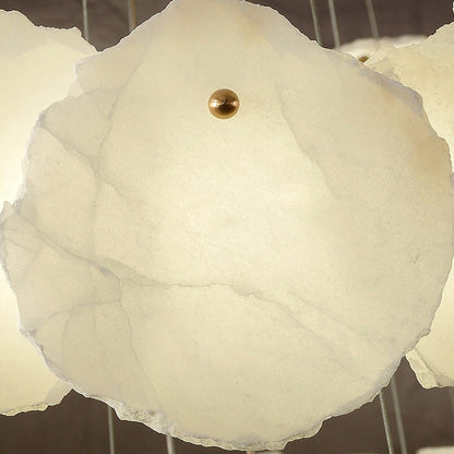 JC Tiered Circular Alabaster Chandelier