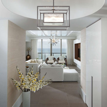 Upton Geometric Stainless Steel Chandelier