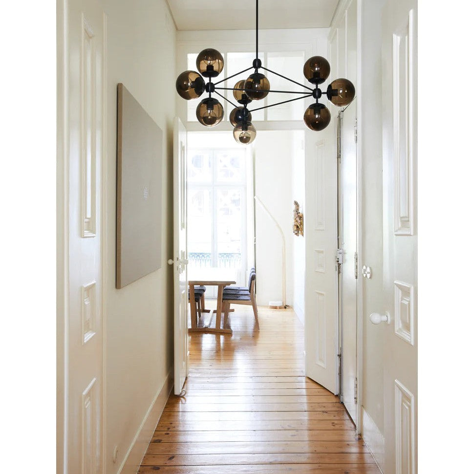 Modo Chandelier 37" - 3 Sided, 10 Globes
