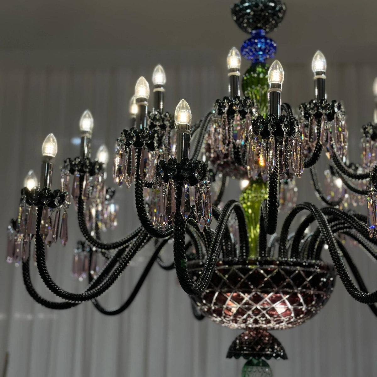Luxury Empire Colorful Crystal Chandelier for Living Room/Bedroom/Entryway/Hotel/Restaurant