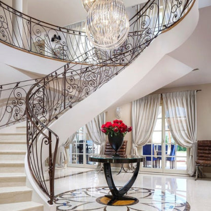 Frostina Lucite Loop Chandelier