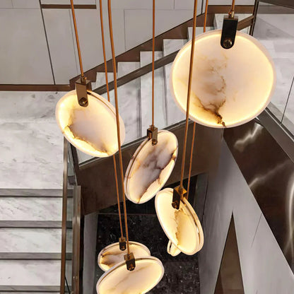 Moonshade Natural Marble Pendant Light Fixture