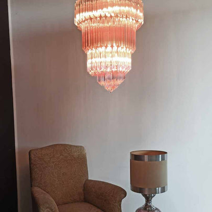Murano Chandelier – 112 prisms – Pink