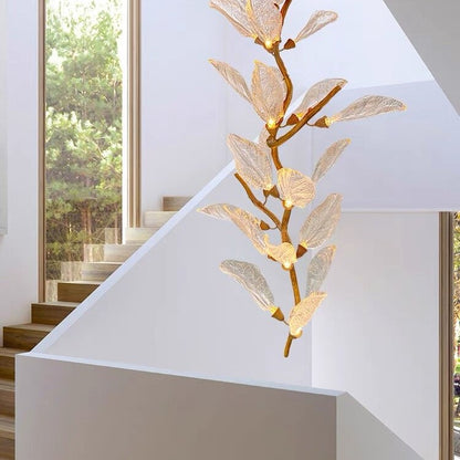 Creative Bionic Resin Leaves Chandelier for Living Room/Dining Room/Staircase