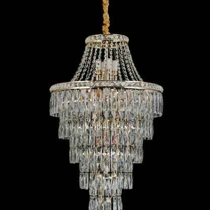 Magnificent Extra Large Foyer Hall Chandelier Tiered Crystal Ceiling Lighting Fixture For Living Room Decor