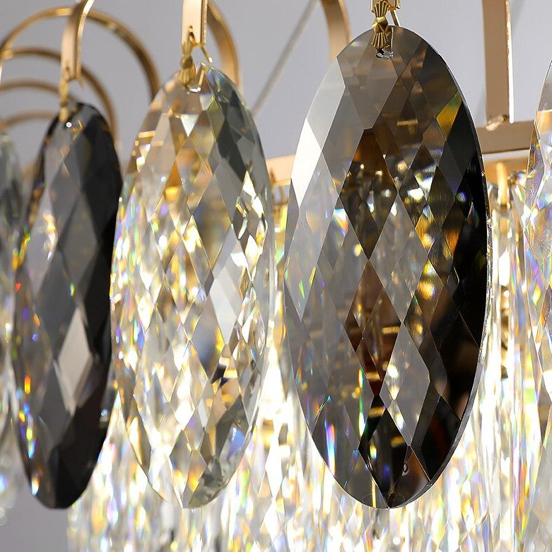 Luxurious K9 Crystal Chandelier Modern Ceiling Light Fixtures Set for Living Room/Dining Room