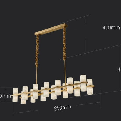 Alabaster Linear Chandelier