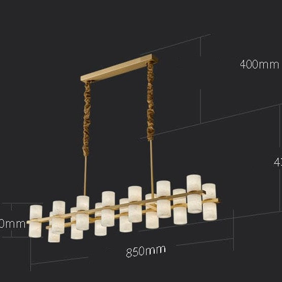 Alabaster Linear Chandelier