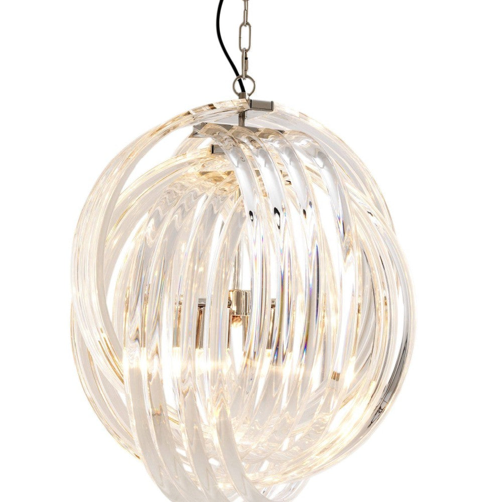 Frostina Lucite Loop Chandelier