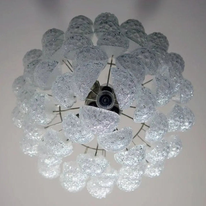 Murano Chandelier – Drop – 52 glasses – Transparent