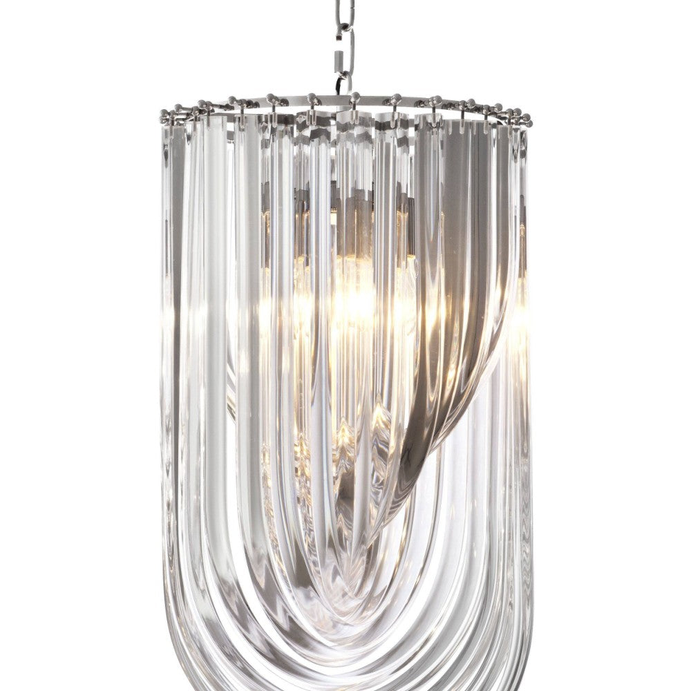 Frostina Lucite Loop Chandelier