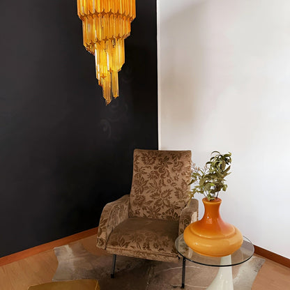 Spiral Prism Glass Chandelier