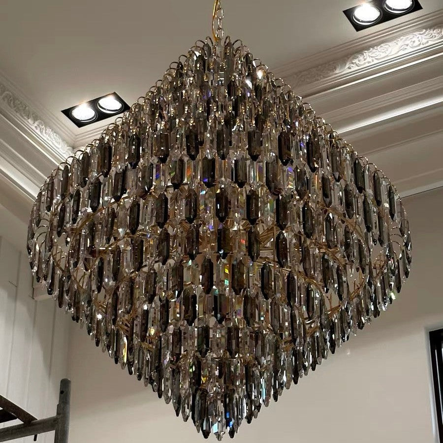 Extra Large Foyer Decorative Crystal Lighting Fixture Living Room Crystal Chandelier