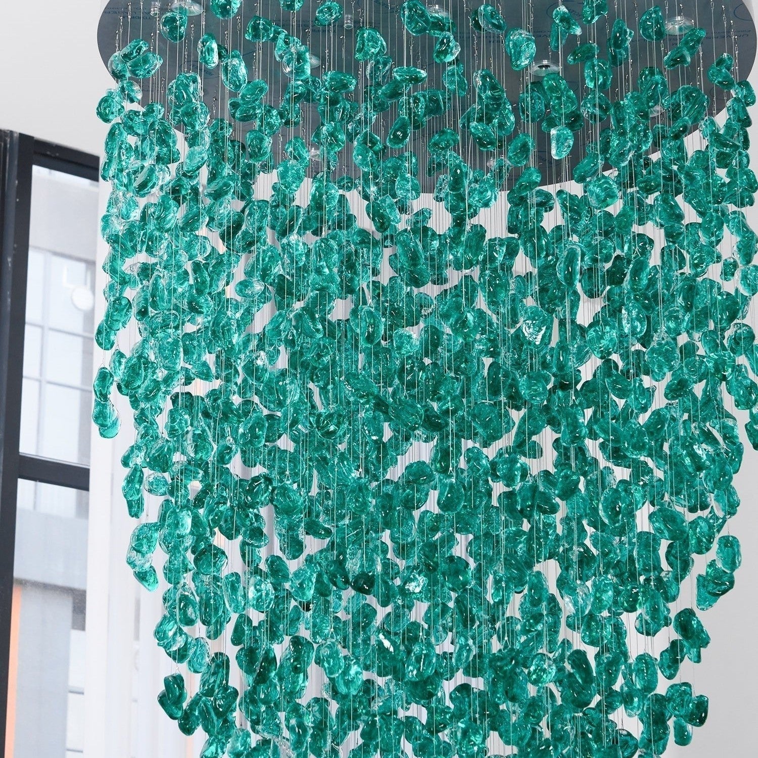 Crystal Stone Crystal Spiral Chandelier