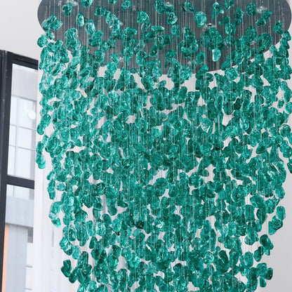 Crystal Stone Crystal Spiral Chandelier