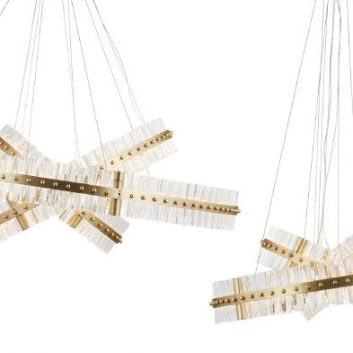 Denise Aquinox 3-Tier Round Crystal Ring LED Chandelier