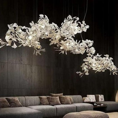 Fleur-de-lis Ceramic Branch Chandelier