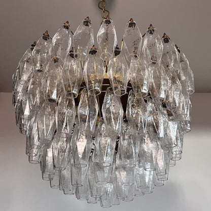 Murano Chandelier – Poliedri – 111 glass – Transparent