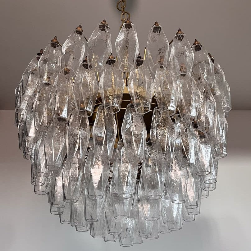 Murano Chandelier – Poliedri – 111 glass – Transparent